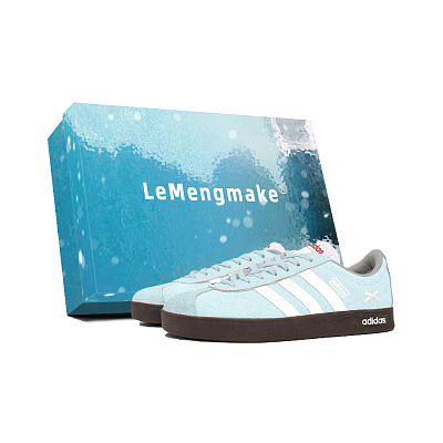 Adidas VL COURT 2.0 Lemon Joy Cushioning, Wear Resistant Low Top Skateboard Shoes Unisex Blue White