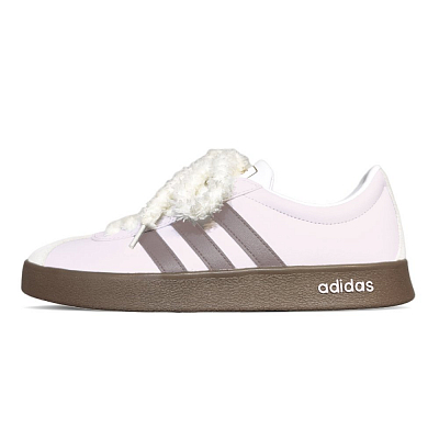 Adidas Neo Vl Court Classic Abrasion Resistant Breathable Low Top Skateboard Shoes Unisex Pink Purple