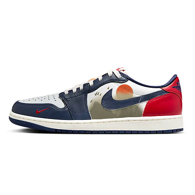 JORDAN Air JORDAN 1 Vintage Basketball Shoes Men Low-Top Red Blue