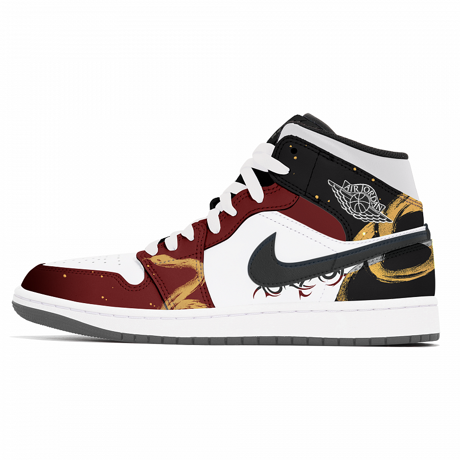 Jordan Air Jordan 1 Abrasion-Resistant Mid-Top Vintage Basketball Shoes Unisex Red купить в интернет-магазине Yoocart с быстрой доставкой по России.