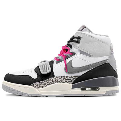 Jordan Legacy 312 High Top Vintage Basketball Shoes Men's Black Pink