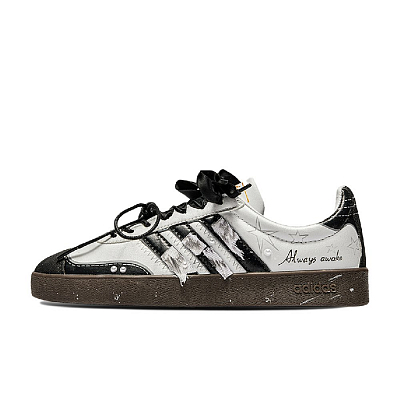 Adidas Neo VL Court 2.0 IC77 Galaxy Wander Abrasion Resistant Low Top Skateboard Shoes Unisex Black White
