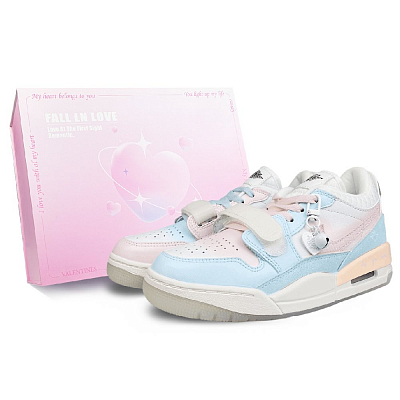 Jordan Legacy 312 Vintage Basketball Shoes Unisex Mid top Pink/Blue