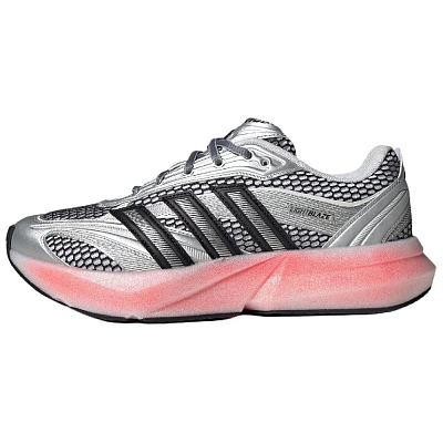 Adidas LIGHTBLAZE Anti Slip Wear Resistant Low Top Casual Running Shoes Women's Silver Pink