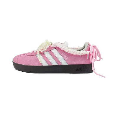 Adidas Neo VL Court 2.0 Pink Princess, Cute Sweet Style Low Top Skateboard Shoes Unisex Pink White