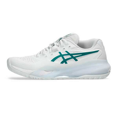 Asics GEL RESOLUTION X Shock Absorbers Low Top Tennis Shoes Women's White Green