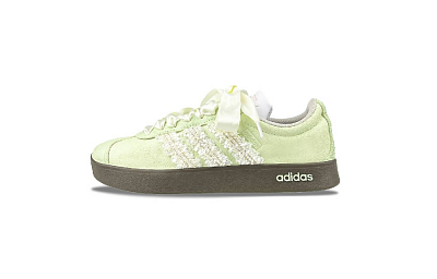 Adidas Neo VL Court 2.0 Abrasion Resistant Low Top Skateboard Shoes Unisex Light Green