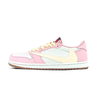 JORDAN Air JORDAN 1 Vintage Basketball Shoes Unisex Low-Top Beige Pink