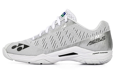 YONEX Power Cushion Badminton Shoes Women's Low-Top White Gray Silver