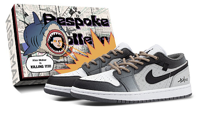 Jordan Air Jordan 1 Low Top Vintage Basketball Shoes Unisex Gray
