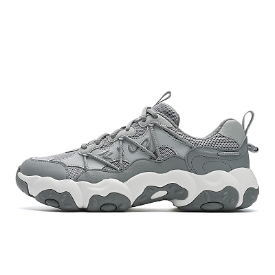 FILA FLUID 6 Abrasion Resistant, Lightweight, And Breathable Low Top Running Shoes Men's Gray