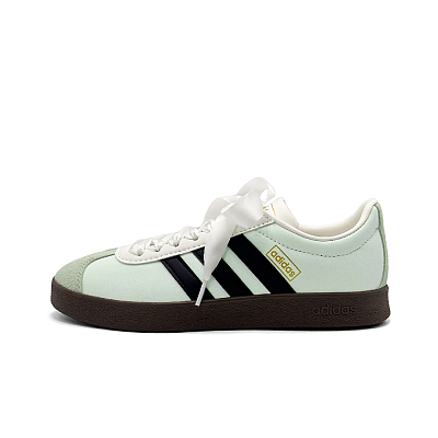 Adidas VL COURT 2.0 Classic Mint Mambo Abrasion Resistant Low Top Skateboard Shoes Unisex Black Green