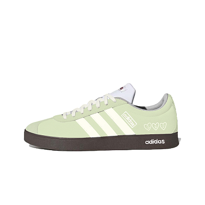 Adidas VL COURT 2.0 Lemon Joy Cushioning, Wear Resistant Low Top Skateboard Shoes Unisex White Green