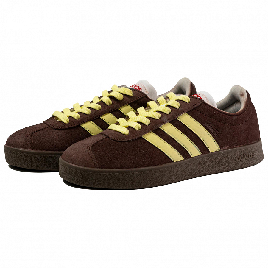 Adidas VL COURT 2.0 Anti-Slip Wear-Resistant Low-Top Skateboard Shoes Unisex Brown Yellow купить в интернет-магазине Yoocart с быстрой доставкой по России.