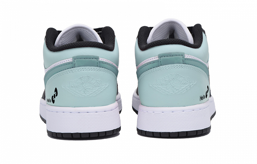 Jordan Air Jordan 1 Low Top Vintage Basketball Shoes Men's Black White Cyan купить в интернет-магазине Yoocart с быстрой доставкой по России.