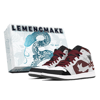 Jordan Air Jordan 1 Abrasion-Resistant Mid-Top Vintage Basketball Shoes Unisex Red