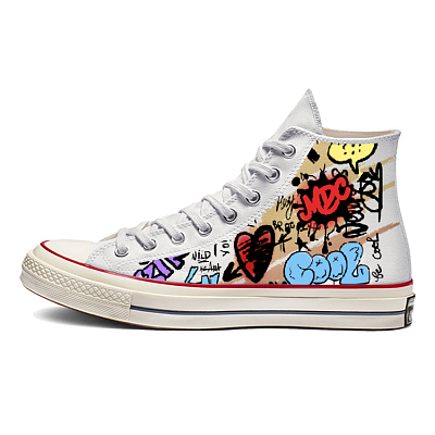 Converse Chuck 70 Anti Slip Wear Resistant High Top Canvas Shoes Unisex White