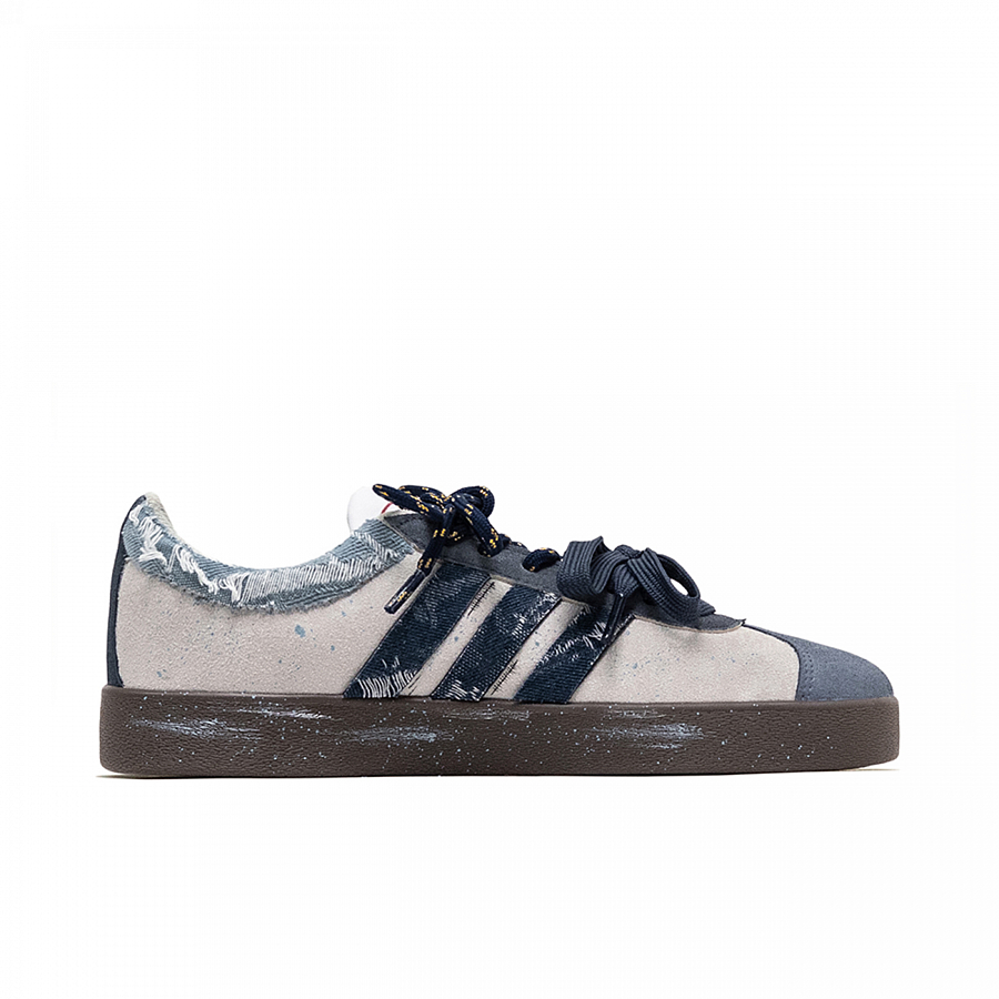 Adidas VL COURT 2.0 ADCDAVINCI Star Tide Shock Absorbers Low Top Skateboard Shoes Unisex Blue Gray купить в интернет-магазине Yoocart с быстрой доставкой по России.