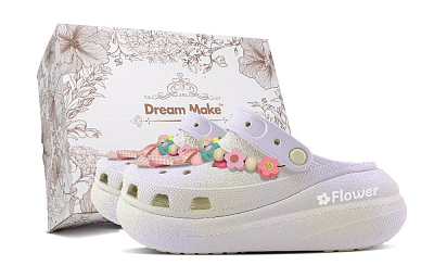 Crocs Crush Clog Berry Bubbles White Box Clogs Unisex Purple