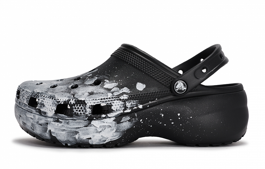 Crocs Classic Platform Clog 811 Manufacturing, Mist On Site, Special Shoe Box Clogs Women's Black Silver купить в интернет-магазине Yoocart с быстрой доставкой по России.