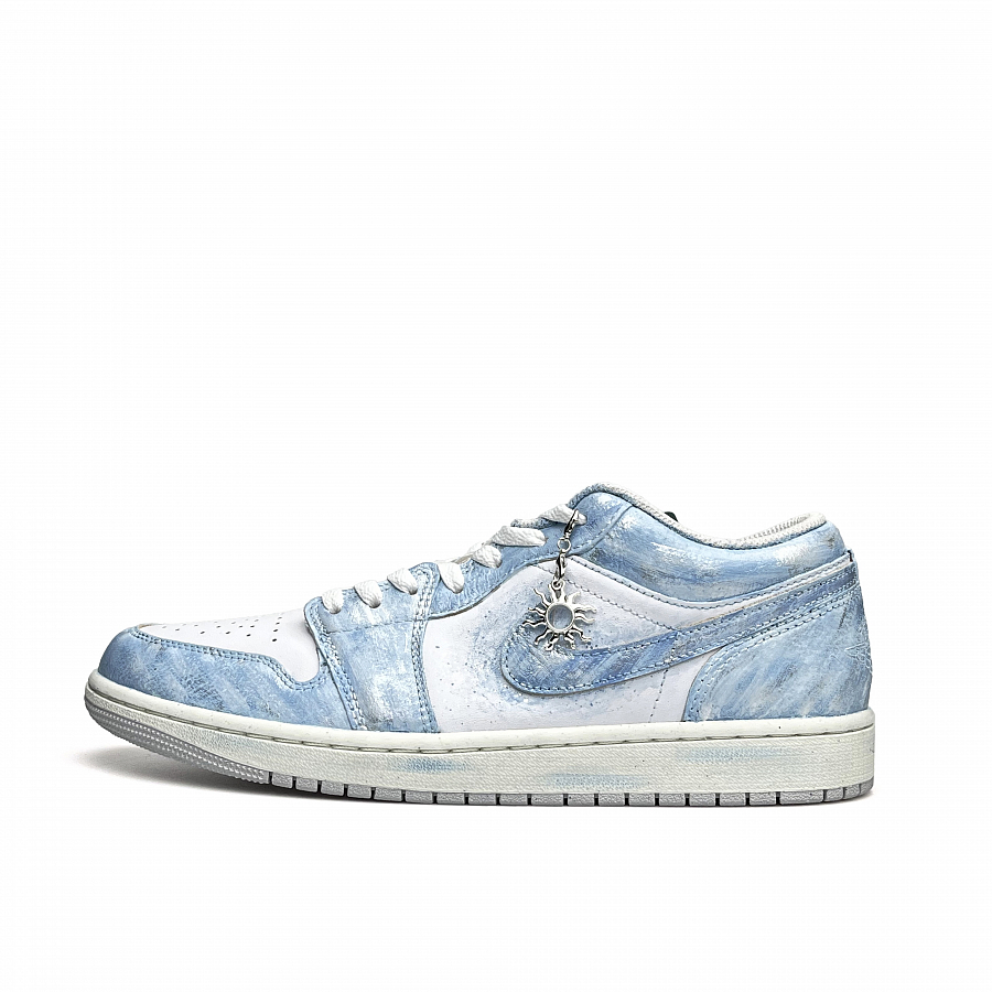 Jordan Air Jordan 1 Heart Of Atlantis Breathable And Lightweight Low Top Vintage Basketball Shoes Unisex Sky Blue купить в интернет-магазине Yoocart с быстрой доставкой по России.