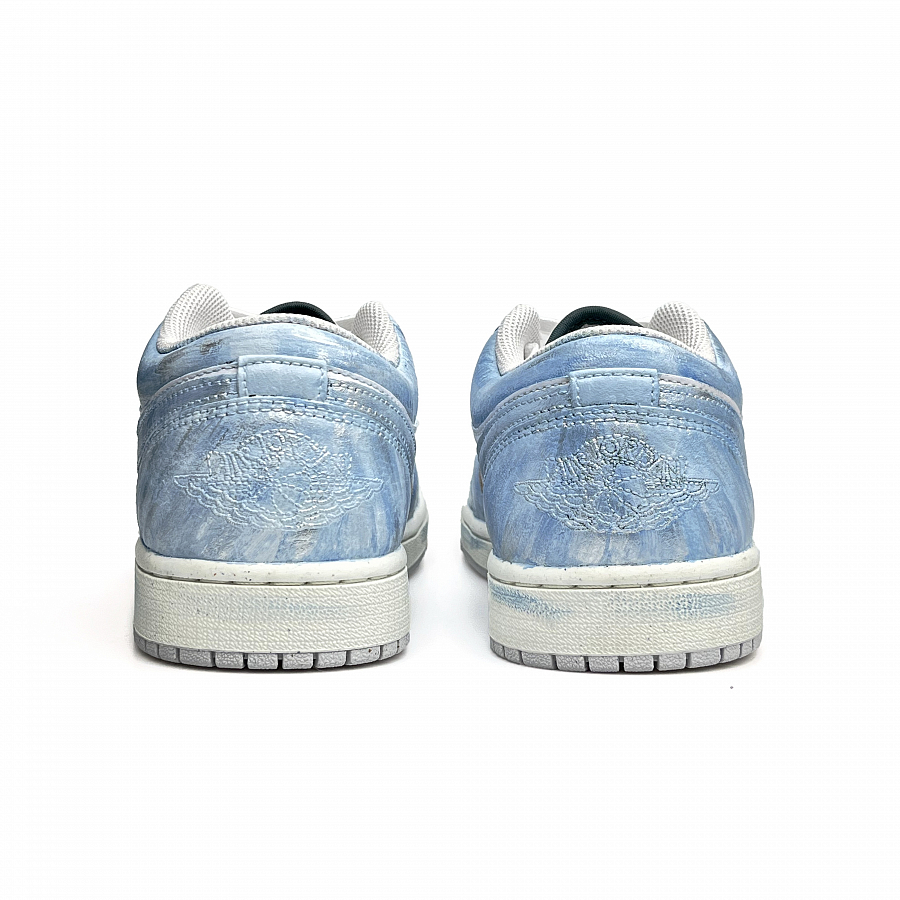 Jordan Air Jordan 1 Heart Of Atlantis Breathable And Lightweight Low Top Vintage Basketball Shoes Unisex Sky Blue купить в интернет-магазине Yoocart с быстрой доставкой по России.