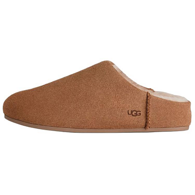 UGG Rubber Sole Abrasion Resistant Closed Toe Slippers Women's Chestnut
