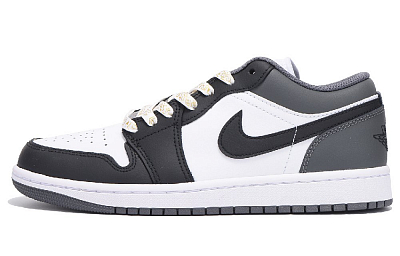 Jordan Air Jordan 1 Anti-Slip And Wear-Resistant Coverage Low-Top Vintage Basketball Shoes Unisex Black