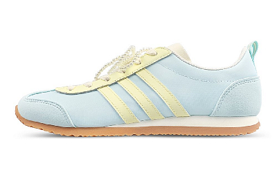 Adidas VS JOG 2.0 Abrasion Resistant Low Top Casual Shoes Unisex Blue Yellow