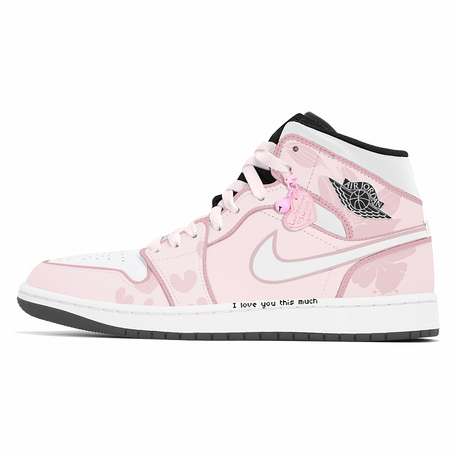 Jordan Air Jordan 1 Joy Lemon Abrasion-Resistant Mid-Top Vintage Basketball Shoes Unisex White Pink купить в интернет-магазине Yoocart с быстрой доставкой по России.