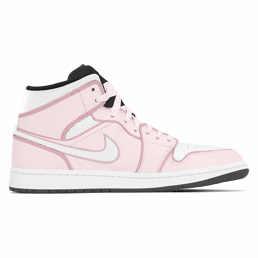 Jordan Air Jordan 1 Joy Lemon Abrasion-Resistant Mid-Top Vintage Basketball Shoes Unisex White Pink купить в интернет-магазине Yoocart с быстрой доставкой по России.