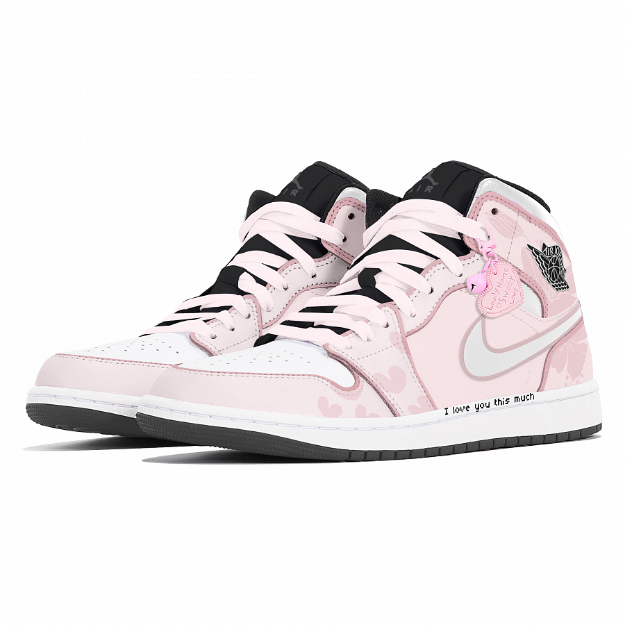 Jordan Air Jordan 1 Joy Lemon Abrasion-Resistant Mid-Top Vintage Basketball Shoes Unisex White Pink купить в интернет-магазине Yoocart с быстрой доставкой по России.
