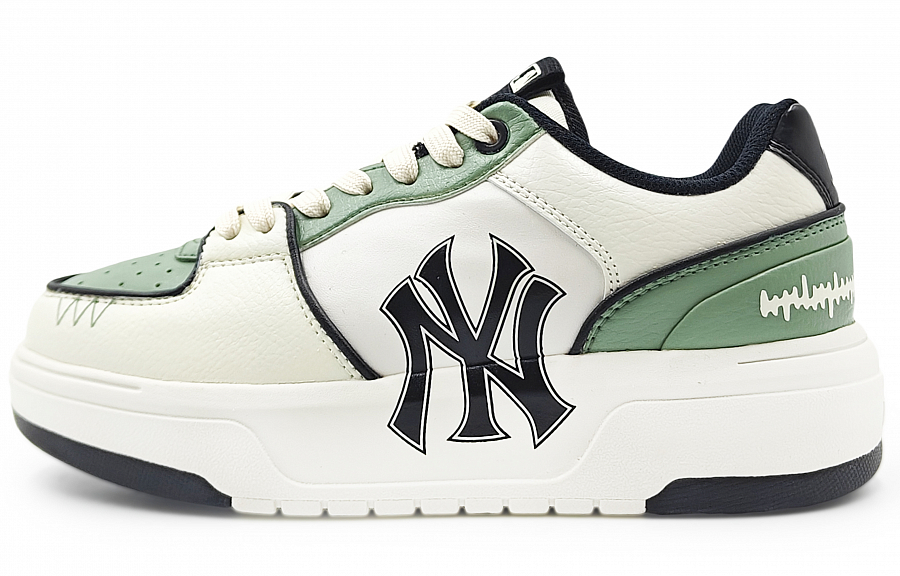 MLB Chunky Liner Abrasion Resistant Low Top Skateboard Shoes Unisex Beige Green купить в интернет-магазине Yoocart с быстрой доставкой по России.
