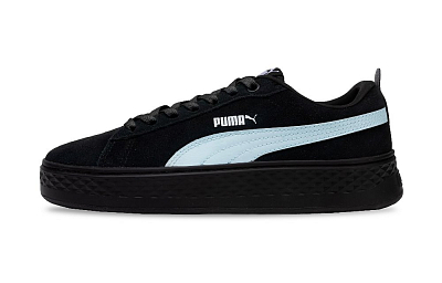 PUMA Suede Platform Quantum Space Cat Anti Slip Wear Resistant Low Top Skateboard Shoes Women's Black Blue