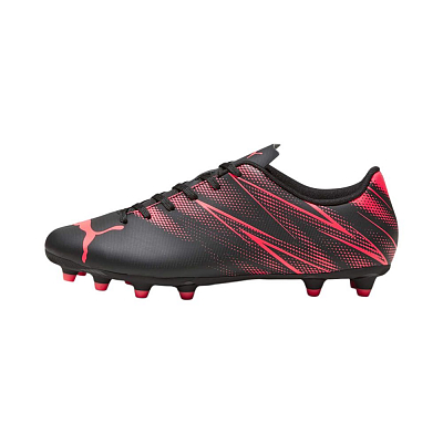 PUMA Attacanto FG Rubber Long Studs AG Rubber Short Studs Soccer Shoes Men's Black Red