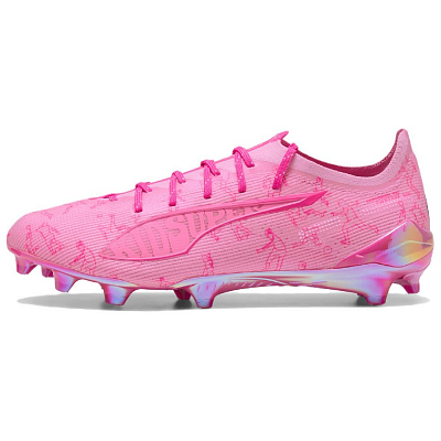 KIDSUPER x PUMA ULTRA 5 ULTIMATE FG Firm Ground Abrasion Resistant Soccer Shoes Unisex Pink