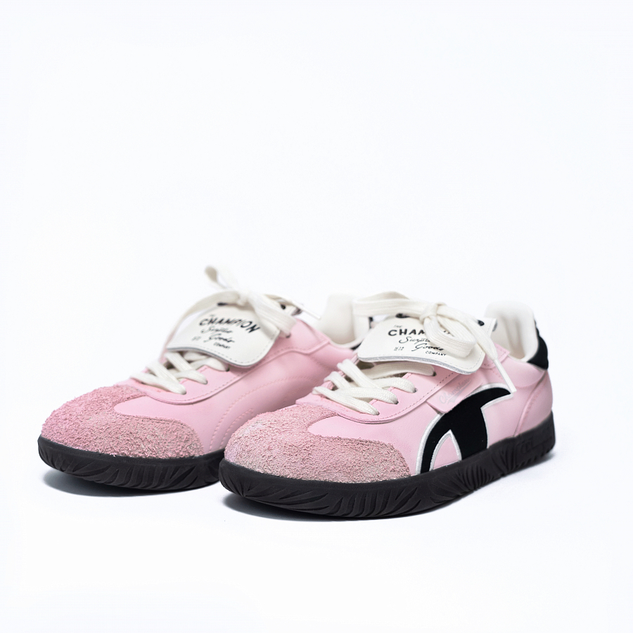 Champion Champ T trainer Cushioning Abrasion Resistant Balance Lightweight Low Top Skateboard Shoes Women's Black Pink купить в интернет-магазине Yoocart с быстрой доставкой по России.