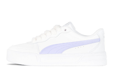 PUMA Skye Slip Resistant Lightweight Breathable Low Top Skateboard Shoes Women's White Purple