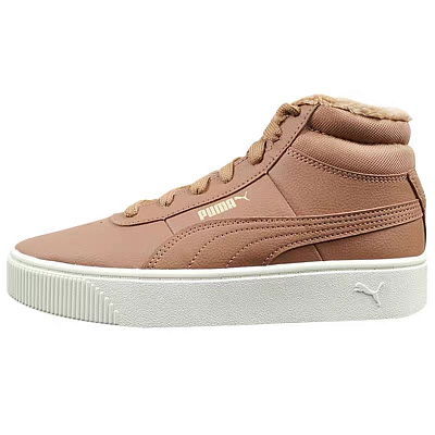 PUMA Warm And Wear-Resistant High-Top Skateboard Shoes Women's Brown