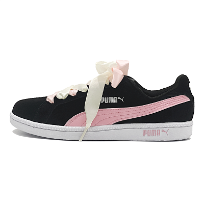 PUMA Smash Sneakers Skateboard Shoes Unisex Low Top Black/Pink