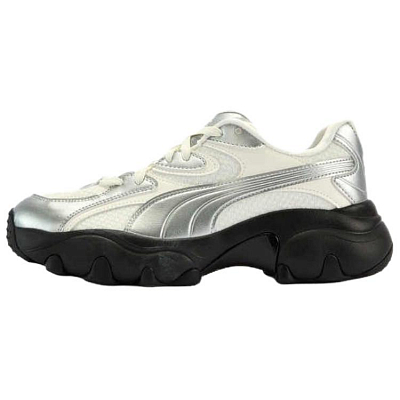 PUMA Pulsar Low Top Casual Shoes Women's White Silver