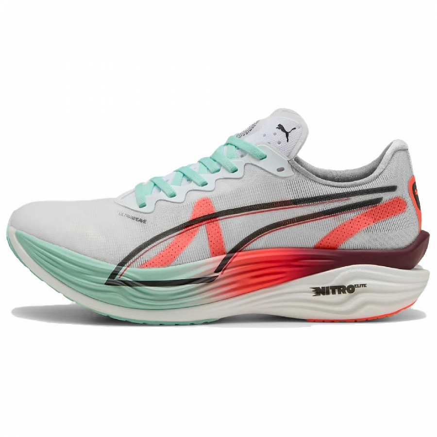 HYROX x PUMA Deviate NITRO Elite 3 Abrasion Resistant Low Top Running Shoes Men's White Red купить в интернет-магазине Yoocart с быстрой доставкой по России.