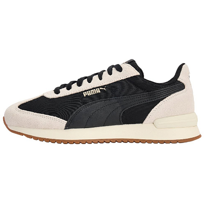 PUMA R78 Nylon Retro Abrasion Resistant Low Top Casual Shoes Unisex Black White