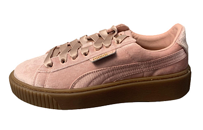 PUMA Suede Platform Pink Skateboarding Shoes Pink Women's