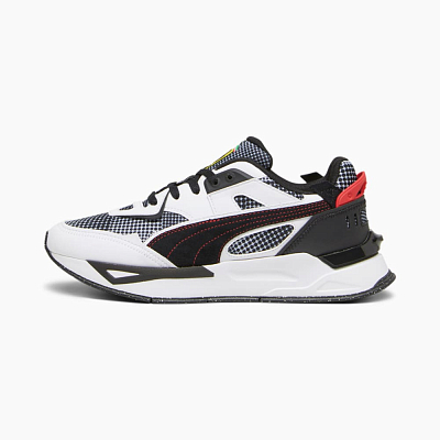 PUMA Scuderia Ferrari Cushioning, Wear Resistant Low Top Running Shoes Men's Black White Gray