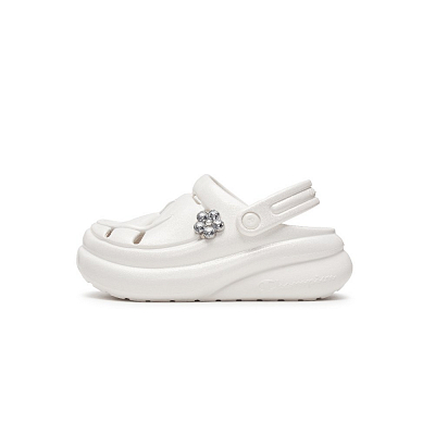 Champion Mushroom Clogs Women's Milk White/Silver White