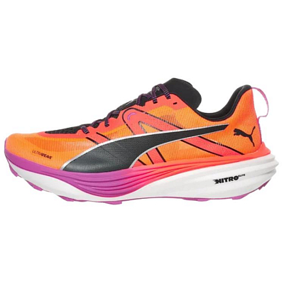 PUMA Deviate NITRO Elite Anti Slip Wear Resistant Low Top Trail Running Shoes Men's Orange Black