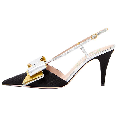 Valentino Bow Detailed Slingback Pumps