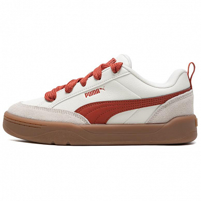 PUMA Park Lifestyle Low Top Skateboard Shoes Unisex White Red