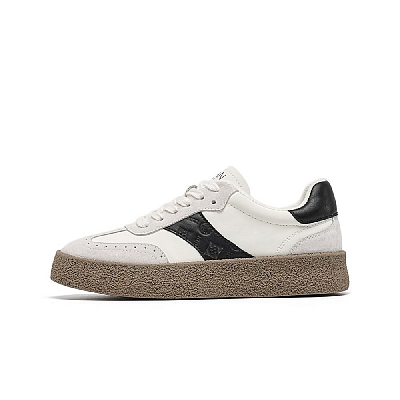 EBLAN Skateboard Shoes Women's Beige Black